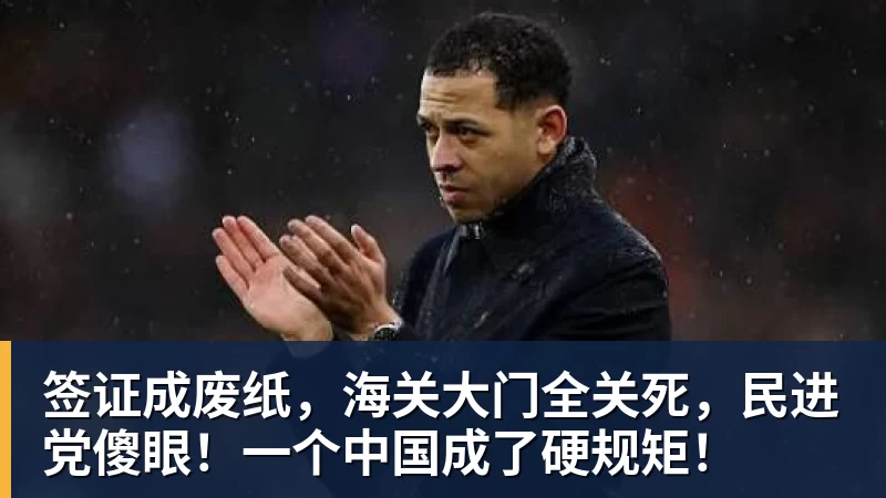 九游体育签证成废纸，海关大门全关死，民进党傻眼！一个中国成了硬规矩！