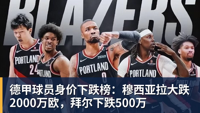 九游体育德甲球员身价下跌榜：穆西亚拉大跌2000万欧，拜尔下跌500万
